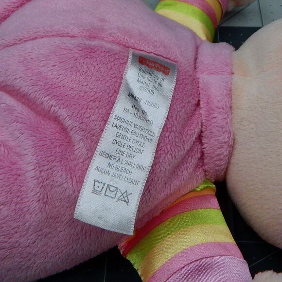 Fisher Price 2008 Brilliant Basics Babys 1st Pink Plush Rattle Doll Lovey - Picture 4 of 8